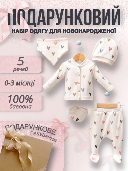 Одяг для немовлят новонароджених 0-3 місяці подарунковий набір одягу 2249485569 фото