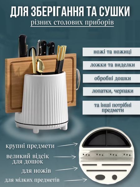 Органайзер сушка для кухні на стіл 3в1 поворотний 2451088356 фото